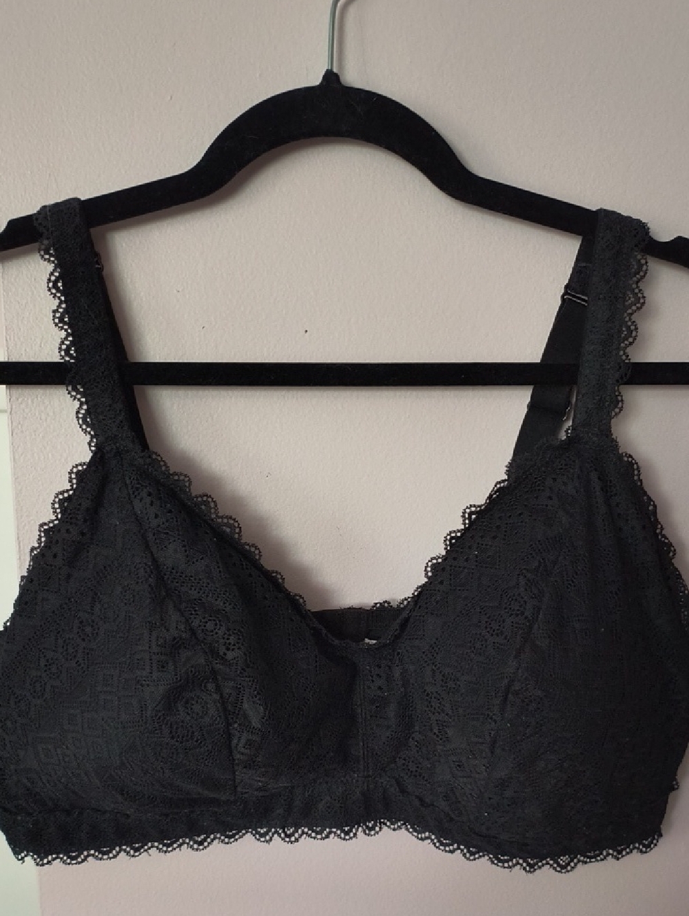 Auden Black Lace Wireless Bralette